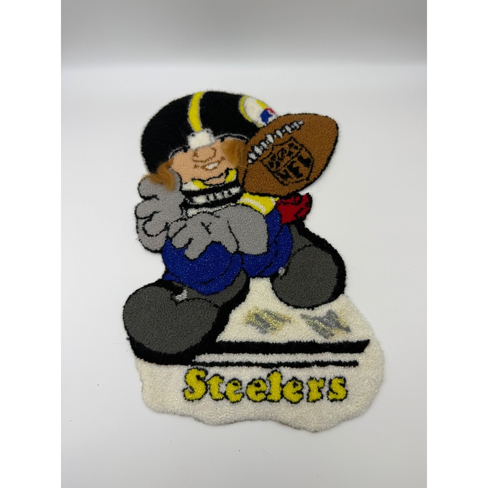 Vintage 1999 Pittsburgh Steelers Handmade Iron On Patch NFL Football Cartoon 90s